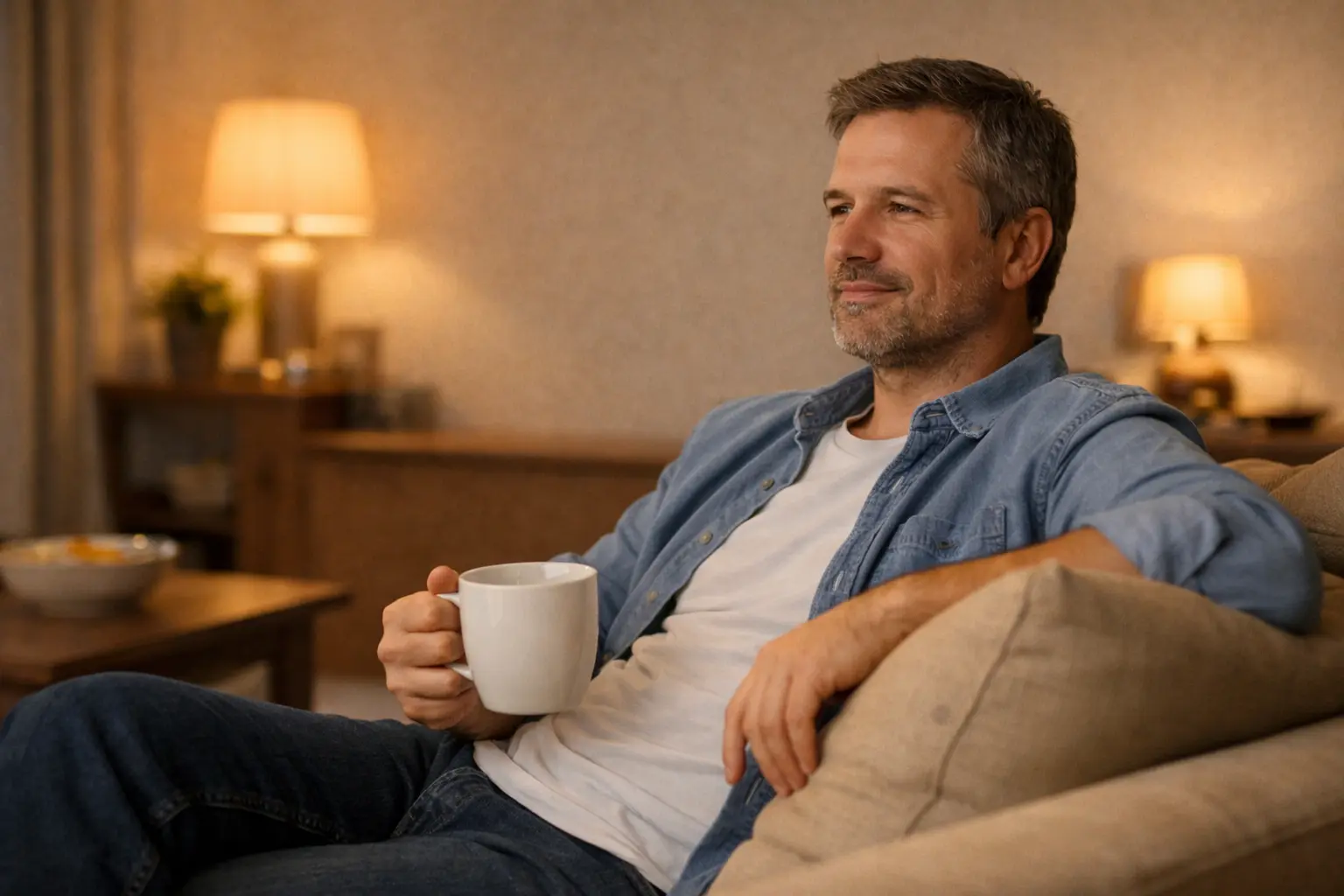 Persona che mantiene la calma guardando una partita