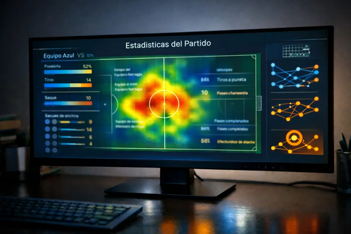 Schermo con statistiche live di una partita di calcio Serie A